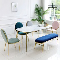 끌레오 로버트 천연 포셀린 12T 통세라믹 4인용 6인용 8인용 타원형 라운드 식탁 테이블 CL382, 03_8인용, 02_무광세라믹, 02_골드