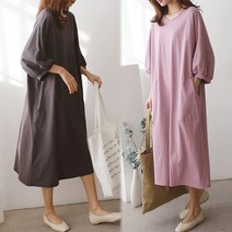[여시몰5126국내제작]포켓 7부 소매 박시 원피스/간편 외출 여름 코디 오버핏으로 편하고 체형 커버 패션