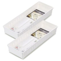 이노마타 주방 서랍정리 트레이 커틀러리 보관함 주방정리함, 04.키친트레이-와이드(흰색), 2개