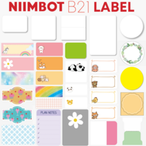 Niimbot B21 라벨프린터 라벨지, 동물아이콘, 1개