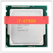 컴퓨터 cpu 코어 i7 쿼드 8MB 캐시 HD 그래픽 4600 TDP 88W 데스크탑 LG 호환A 1150 CPU 프로세서 포함 4790K 4.0GHz, 한개옵션0