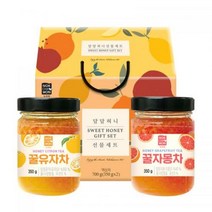 녹차원 달달 허니 차 선물세트, 꿀유자차 350g + 꿀자몽차 350g + 선물박스, 1세트