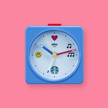 스타벅스 브라운 조이풀 테이블 모던 시계 2022 무소음 알람 콜라보 라이트 클락 블루 프리퀀시 국내 당일발송