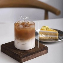 일본과 같은 후지 산악 유리 컵 내열 유리 물 컵 아이스 크리에이티브 커피 컵 내구성 있는 음료 용기 1 개, C_as shown