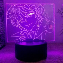 강아지 고양이 드라이룸 대형견 WooBong 램프 분고 길 잃은 개 3D LED 야간 조명 16 색 터치 원격 아크릴, 06 06_04 Remote 16Color Crack