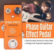 MOSKYaudio P90 프로 페이즈 페이저 페달 기타 이펙트 싱글 미니 빈티지 페이저 페달 트루 바이패스 이펙트