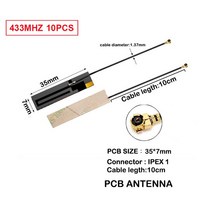 Eoth LOT PCB 무선 모듈용 내부 4g lte IPEX 1 50Ω 저항 10PCs, 2.433 ipex1