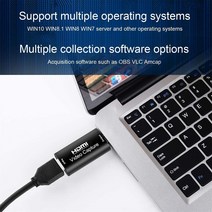 인강 녹화 O비디오 캡처 카드 HDMI to USB 2.0 1080P 4K 기록 DSLR 캠코더 액션 캠을 통한 고화질 수집, 한개옵션0