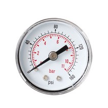 압력 게이지 40mm 1/8 BSPT 후면 백 153060.100160300 PSI 및 바 공기 가스 물 연료용, 160psi-11bar, 05 160psi-11bar