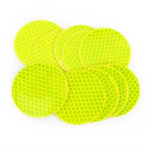 원형 사각 리플렉터 반사 스티커, 원형 옐로우