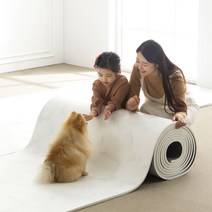 휴팡 멀티 PVC 셀프시공 강아지 롤매트, 클라우드마블 아이보리