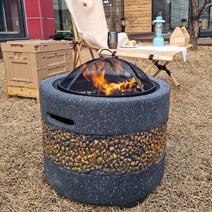 가정 야외 용 불멍 화로 대 난로 캠프 파이어 모닥불, 02_스톤화로/대형