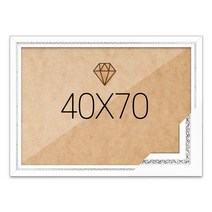 보석십자수 패브릭형 액자 40x70 고급형 그레이스 화이트 (아크릴 보호필름-스티커판 포함), 단품
