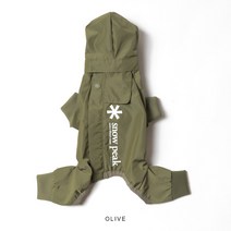 Snow Peak 스노우피크 강아지 비옷 바람막이, 올리브