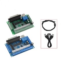 스테퍼 모터 드라이버 Mach3 + USB 케이블 핫 LPT 용 5 축 CNC 인터페이스 어댑터 브레이크 아웃 보드, 01 Green  A type