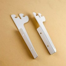 목재용 찬넬날개(화이트) 35피치 / 백색 찬넬선반 높이조절 벽면 진열대 벽선반 수납장 선반대 지지대 브라켓 상가 매장, 6) 400mm(백색 좌)-1ea