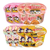 삼양 큰컵 8개(까르보불닭볶음면2+로제불닭2+크림까르보불닭2+4가지치즈불닭볶음면2) 혼합무배