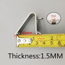 냉장평대 920158 상업용 냉동고 선반 클립 스테인레스 스틸 냉장고 쿨러 지지 부품 12, 2.1.5mm