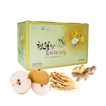생강을 갈아넣은 무안 황토 도라지배즙 100ml 감칠맛나는 식이섬유 다이어트즙, 50포