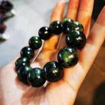 옥팔찌 오팔 염주 원석 천연원석 천연 녹색 옥 부처 비즈 팔찌 남자 큰 비취 스톤 비드 탄성 페르시 주얼리 남성