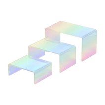 디저트 유리 쇼케이스 아크릴 3 층 라이저 디스플레이 선반 쇼케이스 액션 피규어용 컵 케이크 디저트 캔디 디스플레이 메이크업 향수, 01 A