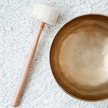 젠힐링샵 싱잉볼 해머(아이보리) 힐링 집중력 스트레스 태교 요가 명상, 대형