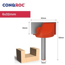 라우터 비트 6mm 생크 스트레이트 컷 라우터 비트 직경 28mm | 30mm 카바이드 팁 목재 밀링 커터, 03 6x32mm