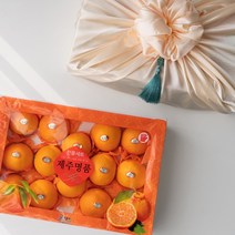 [바른팜] 제주 천혜향 과일 선물 세트 보자기 노리개 포장, 1box, 천혜향 3kg 일반박스
