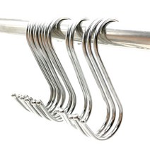 유니즈 다용도 스텐 스테인레스 후크 행거 S 고리 걸이 M L 10P, 1개, 스텐 S 고리 M 10P+유니즈 텀블러 수세미