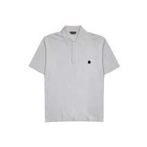 CORNELIANI 꼬르넬리아니 화이트 CIRCLE 가먼트다이드 컴팩트 피케 코튼 KARA 카라넥 반팔 티셔츠 CS6TSHS06 -