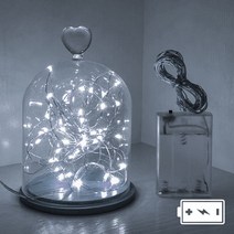 태양무역 와이어 LED 전구 줄조명 줄전구 (건전지형) 인테리어 DIY 무드등 앵두전구 트리 장식 크리스마스 벽 조명 벽트리, 03. 와이어 LED 10M-점멸(흰빛)