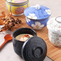 일본식 계란찜 그릇 차완무시 차왕무시 자완 자왕무시, 1개, 01-블랙 차완무시