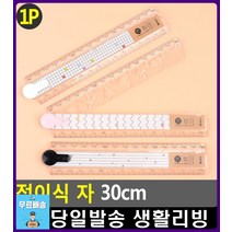 도형자 물결선 포함 30cm 접이식 자 생활잡화 문구용품 준비물 디자인문구 오피스용품 플라스틱자 리빙용품
