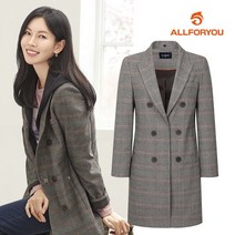 [올포유] [모델착장] 여성 후드체크 더블자켓 AWKKJ8453-190_G