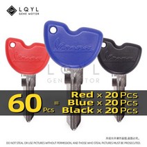 60Pcs 빈 키 오토바이 교체 Uncut Vespa Piaggio 3VTE 플라이 125 200 250 300 GTV LXV150 GTV250 GTS GTS250 GTS300 i, 04 60 PCS 3 Co