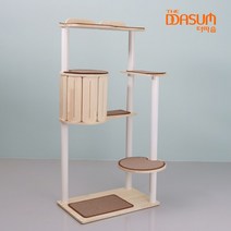 옵션없는 DIY 원목 캣타워 콘도형 CT02, 콘도형캣타워