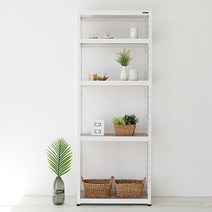 무볼트 철제 조립식 앵글선반 1000x400 높이1200 5단, 화이트
