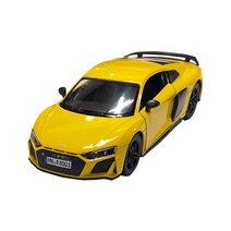 2020 아우디 R8 쿠페 미니카 1대36 스케일 (레드 블루 블랙 옐로우), 옐로우