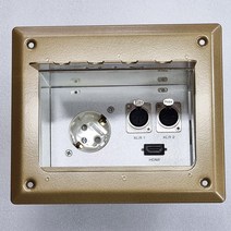 신길전자 전원-XLR-HDMI 신형 신주 박스 마이크 매립박스 대회의강 공연장 교회강당 바닥 시공자재 국산 (신주), 전원-XLR-HDMI 신형 신주 주물박스