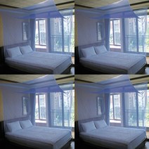 심플 사각 모기장 블루 중 모기장캐노피 퀸침대모기장 방충망모기 모기장설치 대형모기장