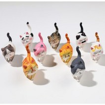 귀여운 미니어처 고양이 장식 인형 소품 선물 세트, 귀여운 고양이 인형 9 종 세트 A