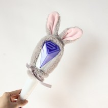 응원봉커버 슈퍼주니어 슈주 세대 지원 스틱 램프 커버 지원 램프 커버 플러시 보호 커버 콘서트 핸드 램프 주변, 램프 커버(램프 없음), 회색 토끼 분홍색 귀