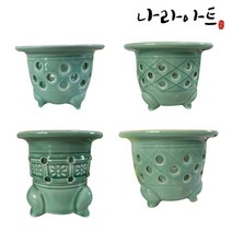 [나라아트] 청자풍란분 토분 화분 풍란화분 다육화분, 청자풍란분(소)