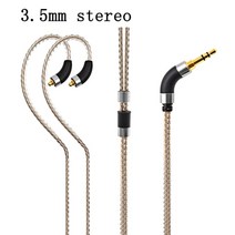 Shure SE215 SE315 SE425 SE535 SE846 이어폰 MMCX 교체 가능 2.5mm 4.4mm 밸런스 케이블 고순도 실버 도금 와이어, 3.5mm stereo, 02 3.5mm stereo