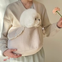 루나글램 강아지 고양이 슬링백 이동가방 크로스백 소형 중형 반려견 이동장 포대기, 01번디자인 블루 L, 01번디자인 블루 L