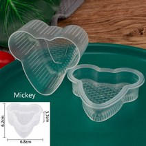 다이소무스비틀 주먹밥만들기 주방 가제 주먹밥 세트 스시 롤 초밥 금형 도시락 프레스 메이커 DIY 도구 액세서리, 03 mickey