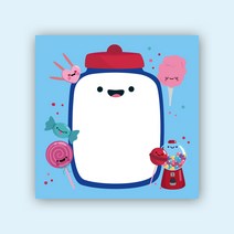 페토닷컴 예쁜 떡메모지 디자인 모음 메모지, 떡메 017. 캔디 플레이 캐릭터 디자인, 1개