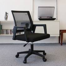 비애노 컴퓨터의자 사무용 사무실 책상 학생 의자 BA200, 블랙프레임(무헤드)+블랙