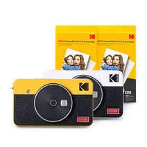 JJ KODAK 발송 코닥 미니샷2 레트로 C210R 카트리지 68매 번들 휴대용 포토프린터 즉석 폴라로이드카메라 스마트폰사진인화기 미니 핸드폰 휴대폰 사진기 인쇄기, JJ KODAK 코닥 미니샷2 C210R(옐_단품+카트
