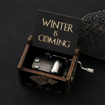 남자친구 여자친구 생일 선물 미니어처 오르골 연주 주제가 뮤직 박스 우드, 블랙 왕좌의 게임 (손 모델)